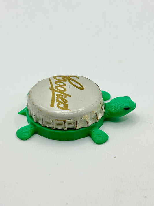 Cooper’s Brewing (White) - Bottle Cap Magnet Turtle Shell Shocked Art
