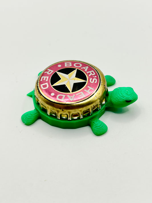 Boar’s Head Red - Bottle Cap Magnet Turtle