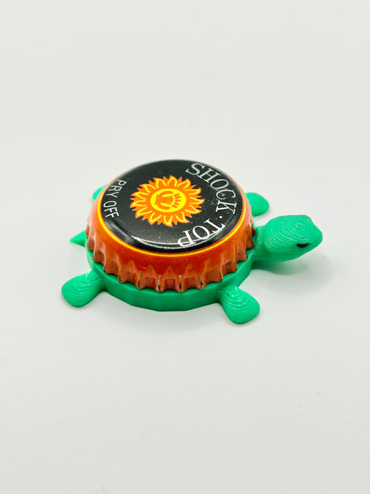 Shock Top Belgian White (Orange Vintage) - Bottle Cap Magnet Turtle
