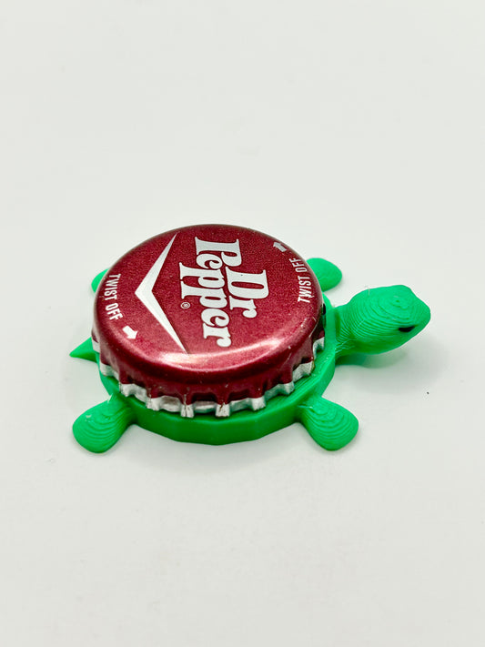 Dr Pepper Soda (Dark Red) - Bottle Cap Magnet Turtle