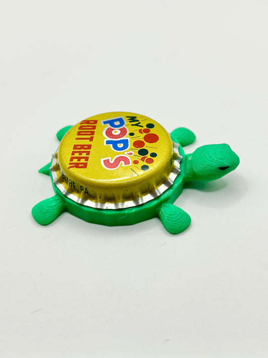 My Pop’s Root Beer - Bottle Cap Magnet Turtle