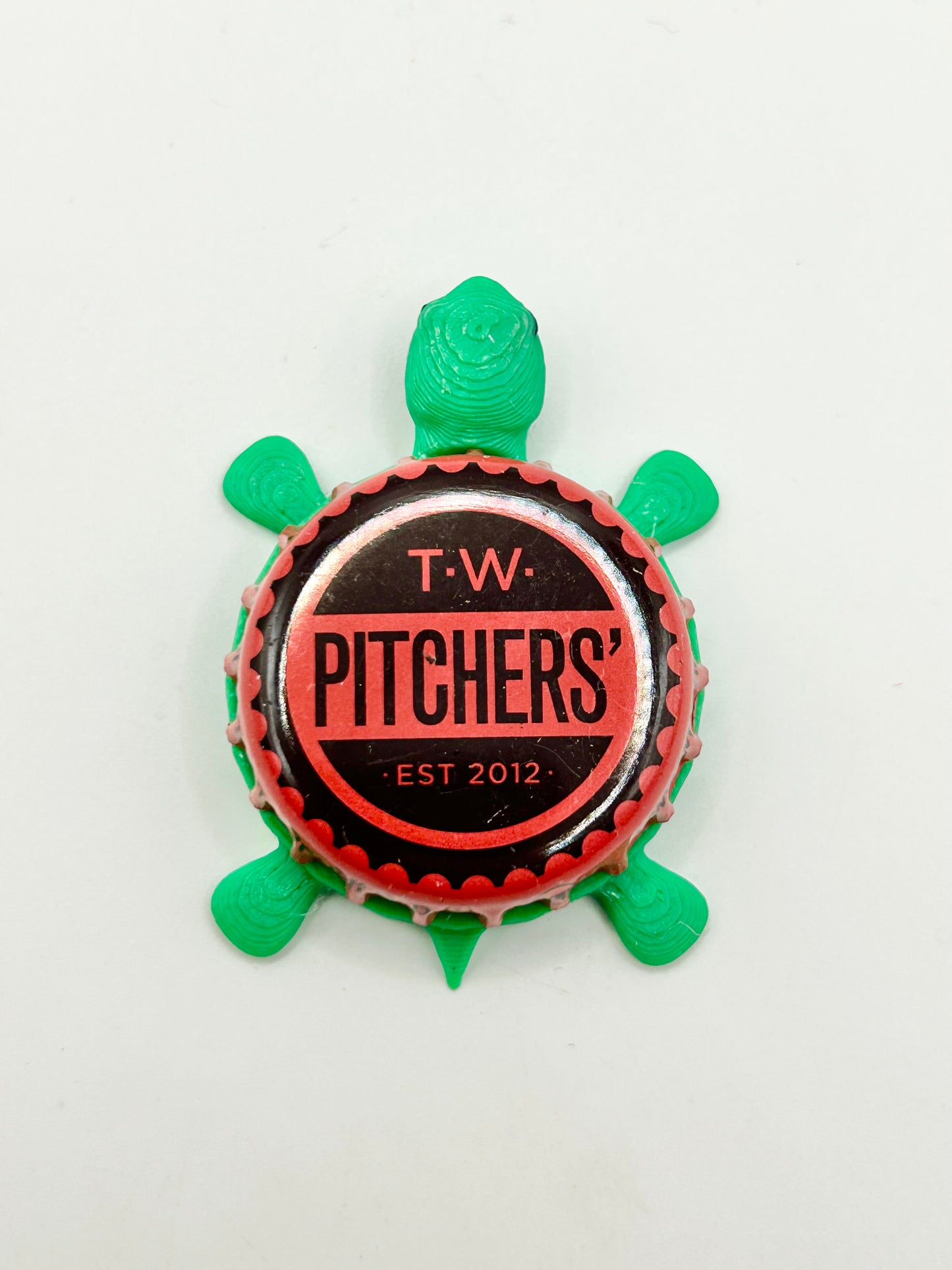 T.W. Pitchers’ Brewing - Bottle Cap Magnet Turtle