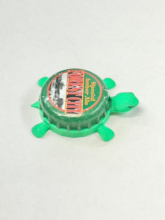 Forest City Special Amber Ale - Bottle Cap Magnet Turtle