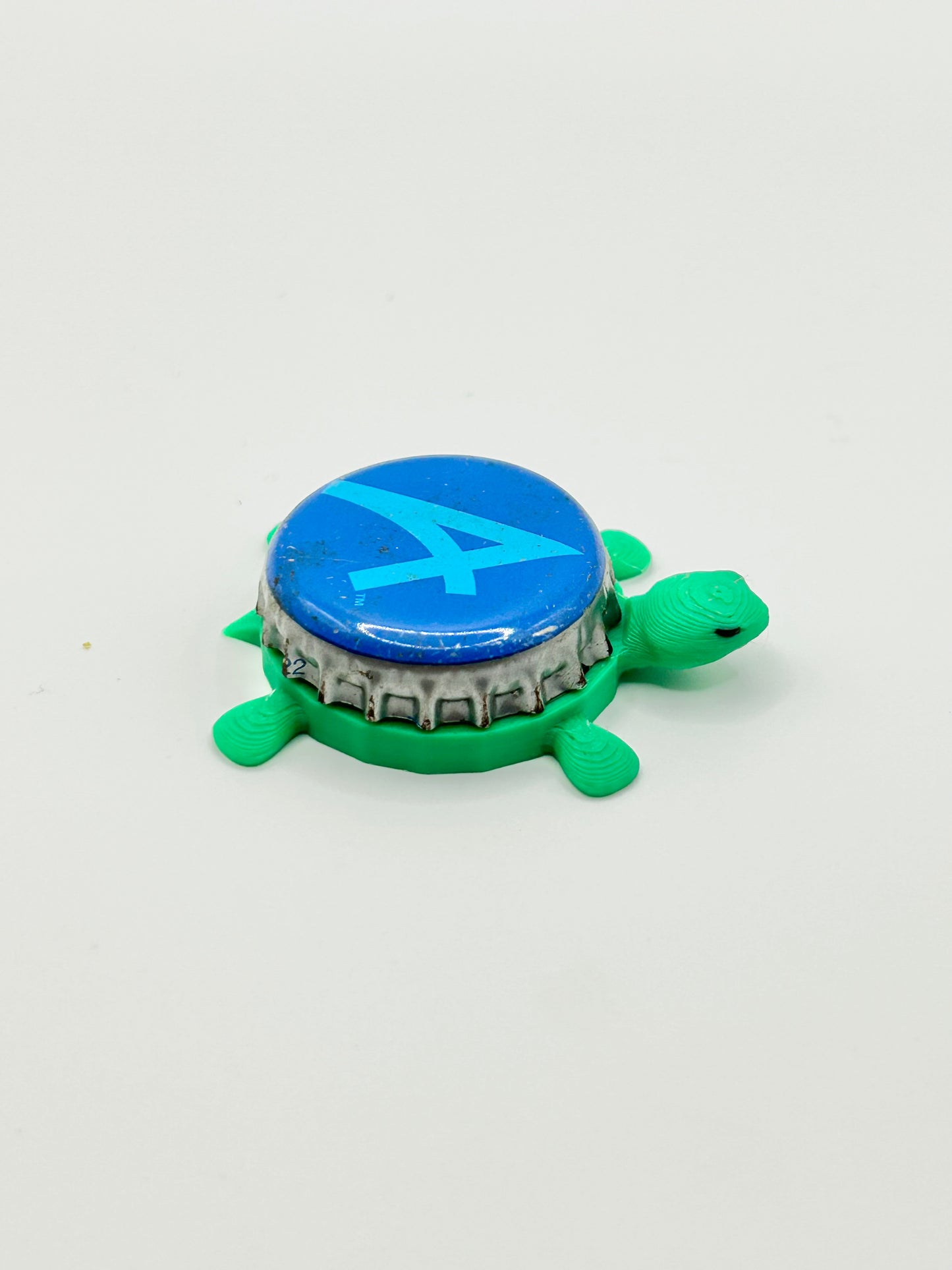Aquarius (Blue A) - Bottle Cap Magnet Turtle