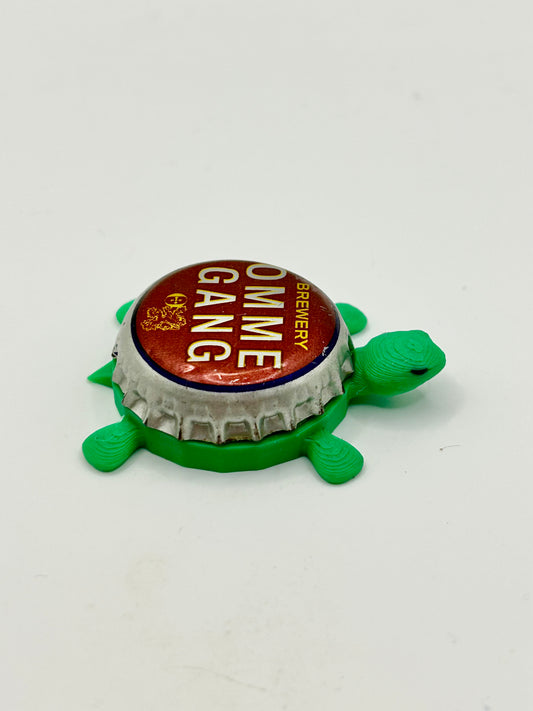 Ommegang (Vintage Stacked) - Bottle Cap Magnet Turtle