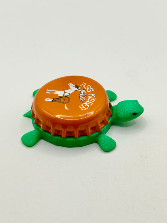 Ass Kisser Tight Ass - Bottle Cap Magnet Turtle