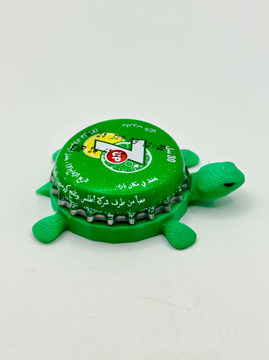 7 Up International (Green) - Bottle Cap Magnet Turtle