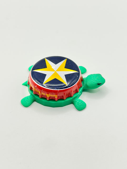 Estrella Jalisco - Bottle Cap Magnet Turtle Shell Shocked Art