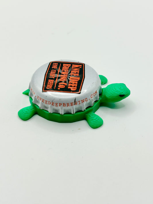 Knee Deep Brewing - Bottle Cap Magnet Turtle