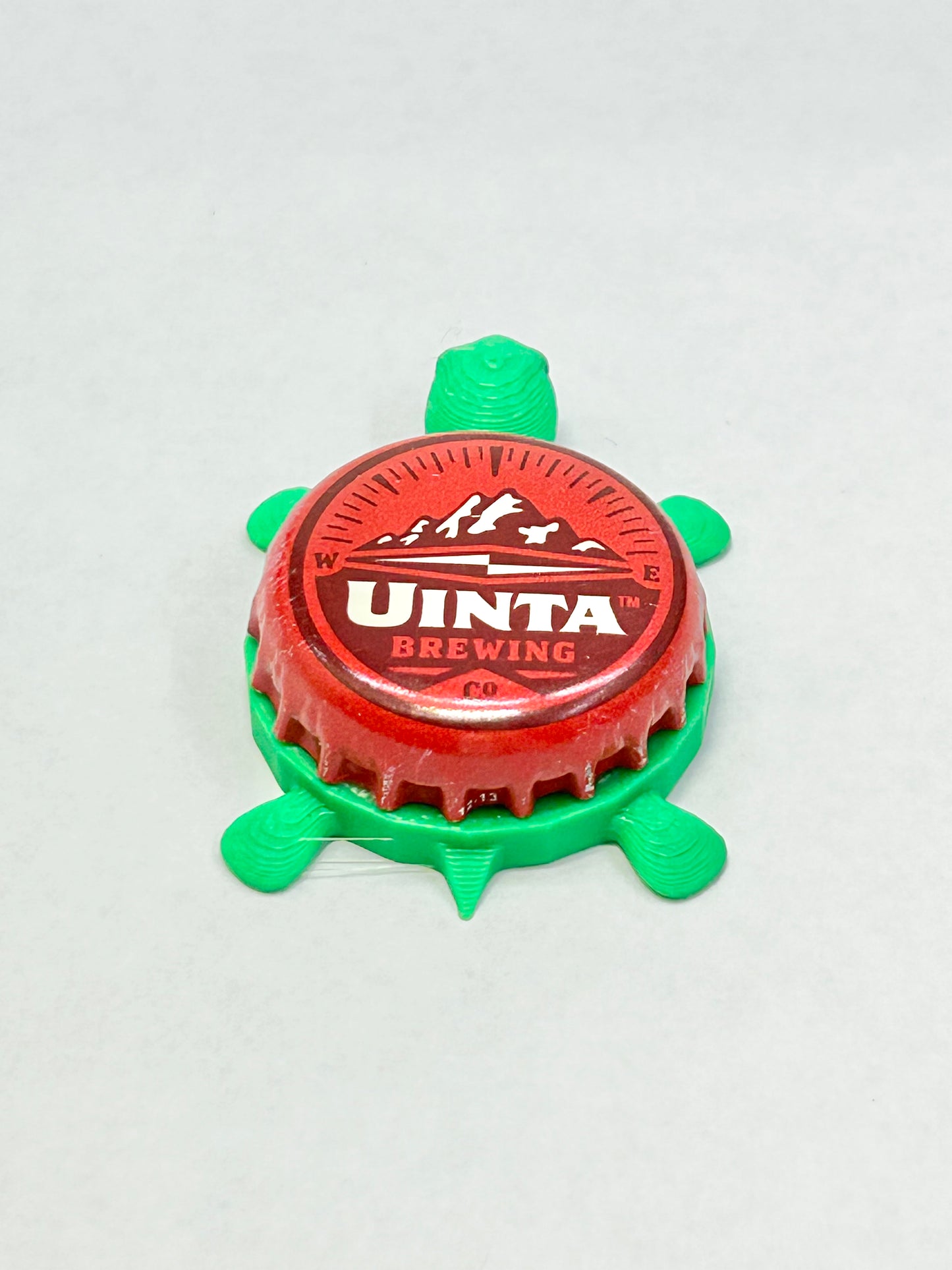 Uinta Brewing (Red) - Bottle Cap Magnet Turtle