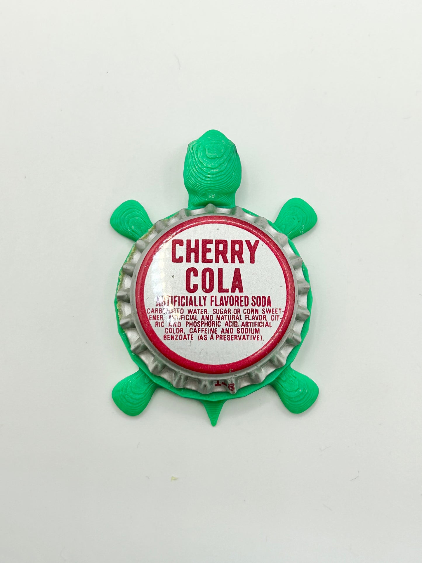 Cherry Cola (Vintage) - Bottle Cap Magnet Turtle