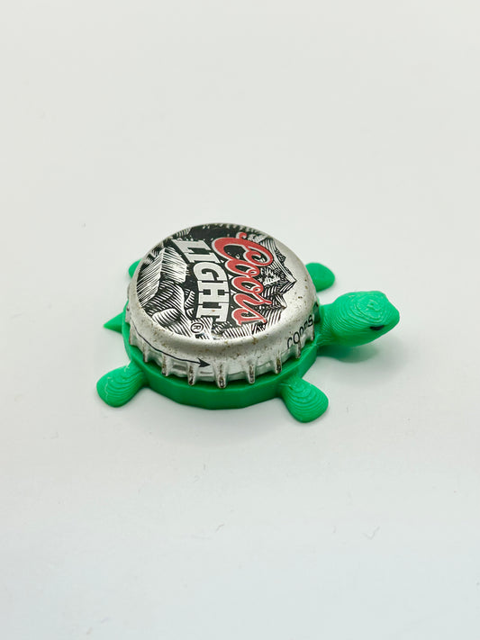 Coors Light (Vintage with Mountains) - Bottle Cap Magnet Turtle