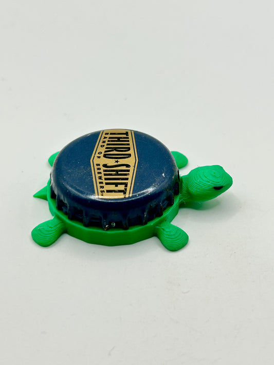 Third Shift Brewing (Vintage) - Bottle Cap Magnet Turtle