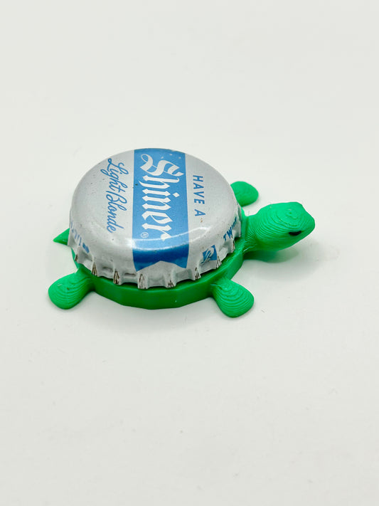 Shiner Have A Light Blonde - Bottle Cap Magnet Turtle