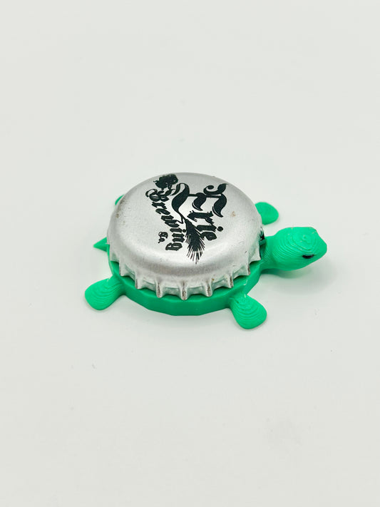 Erie Brewing (Silver) - Bottle Cap Magnet Turtle