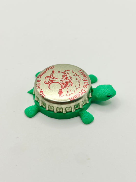 Living the Dream - Bottle Cap Magnet Turtle
