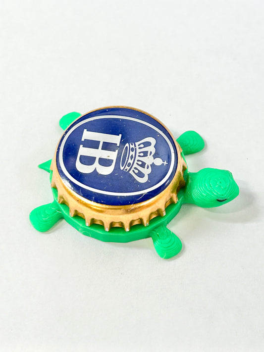 Hofbrau Beer Munchen (Gold Border) - Bottle Cap Magnet Turtle