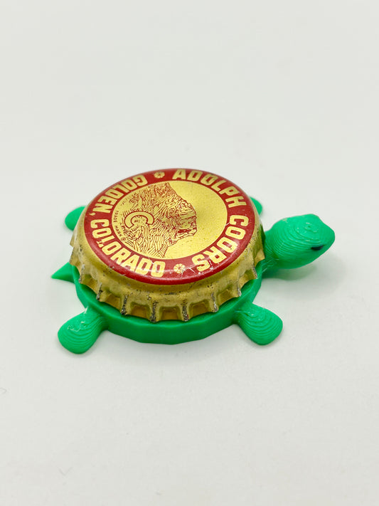 Adolph Coors - Bottle Cap Magnet Turtle