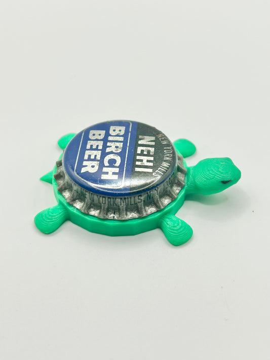 Nehi Birch Beer - Bottle Cap Magnet Turtle