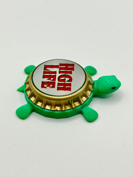 Miller High Life (Large Text) - Bottle Cap Magnet Turtle