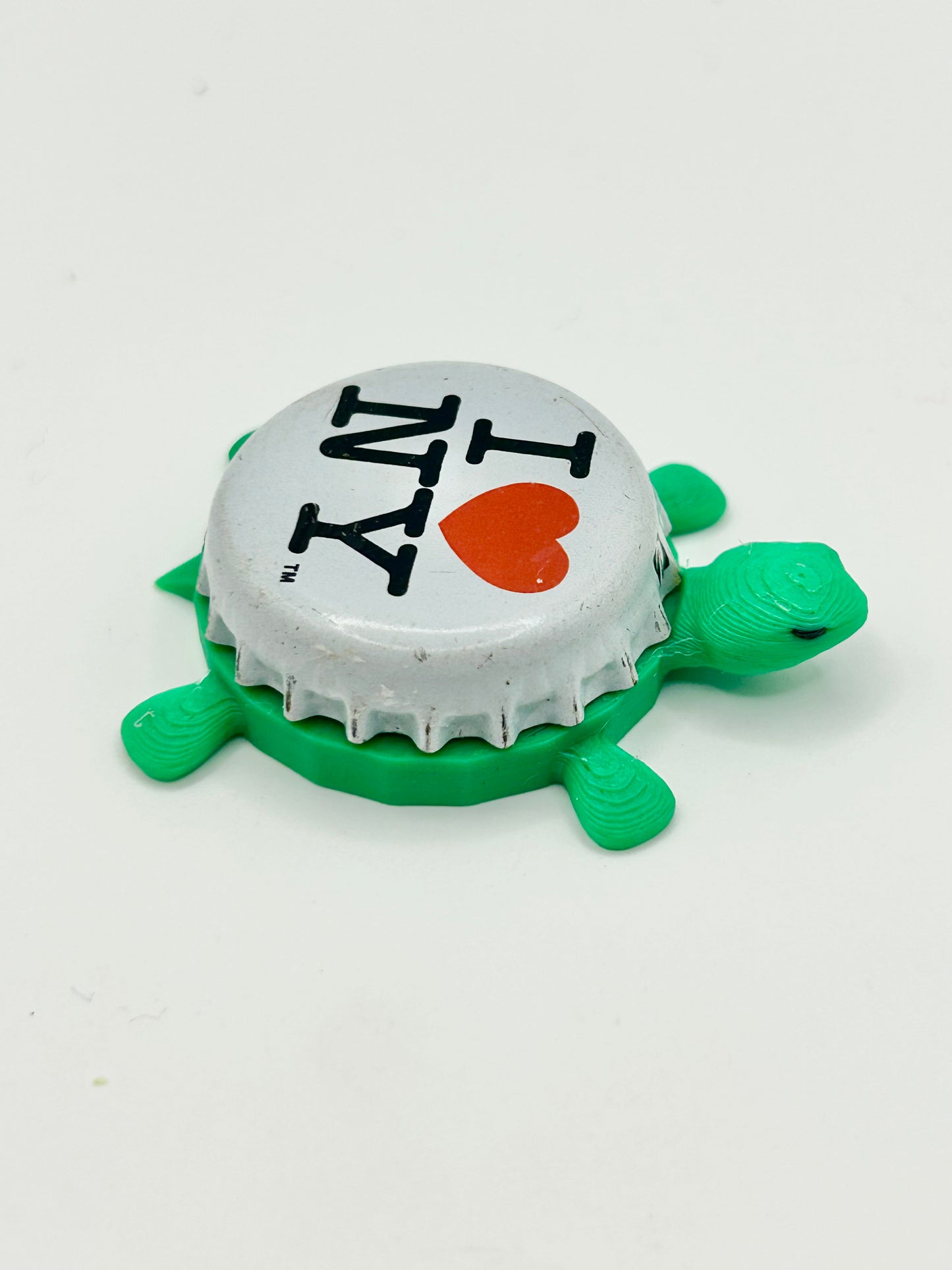 I Love New York (NY) Empire Brewing - Bottle Cap Magnet Turtle