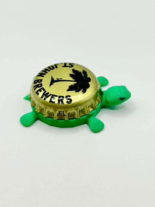 St John Brewers - Bottle Cap Magnet Turtle