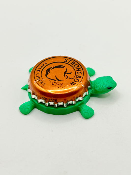 Strongbow Apple Cider (Orange) - Bottle Cap Magnet Turtle