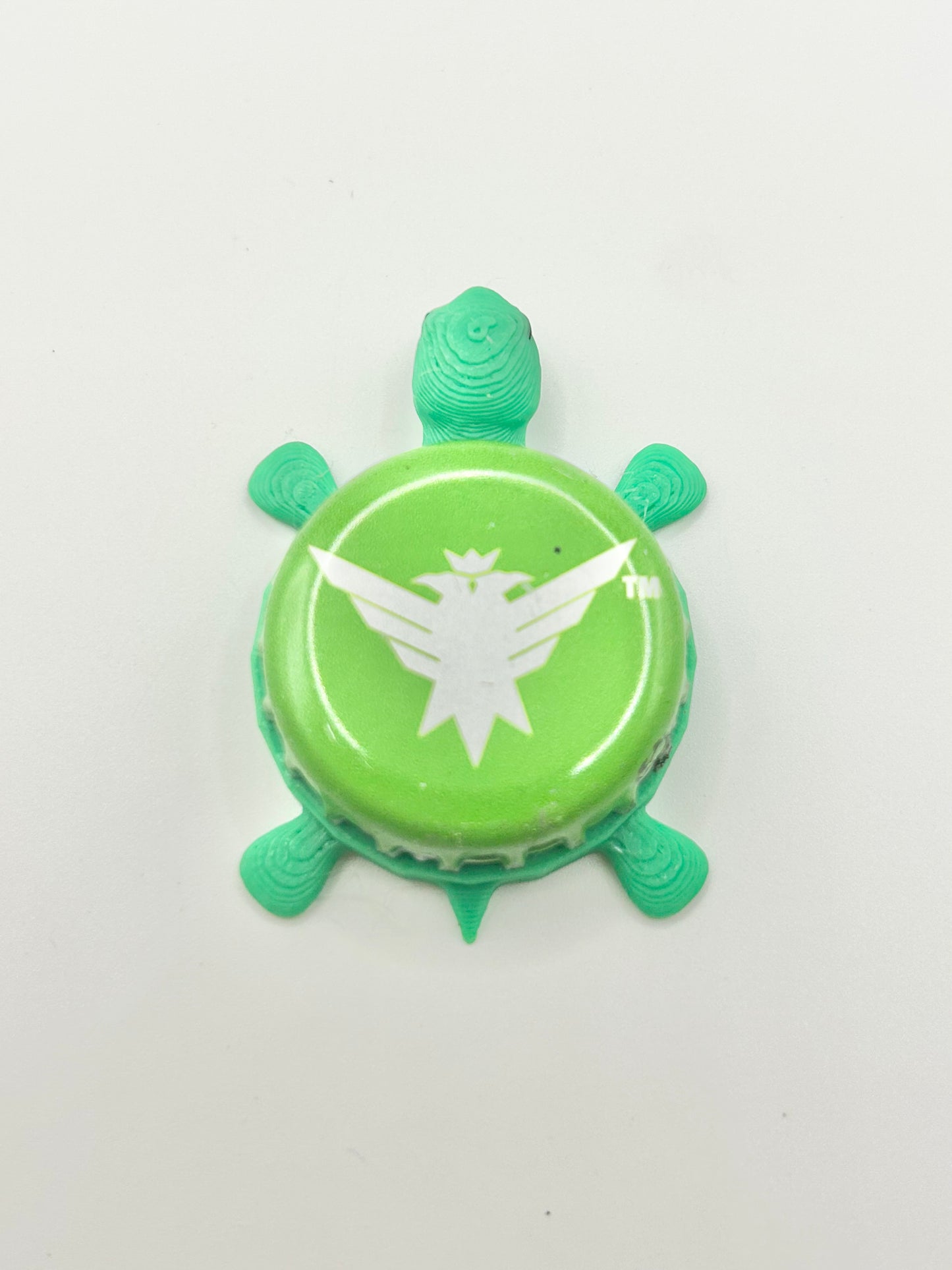 Smirnoff Eagle (Lime Green) - Bottle Cap Magnet Turtle
