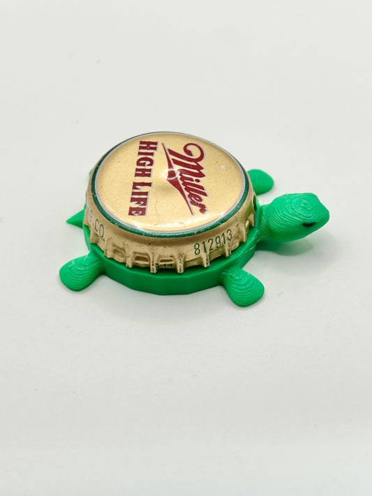 Miller High Life (Vintage) - Bottle Cap Magnet Turtle