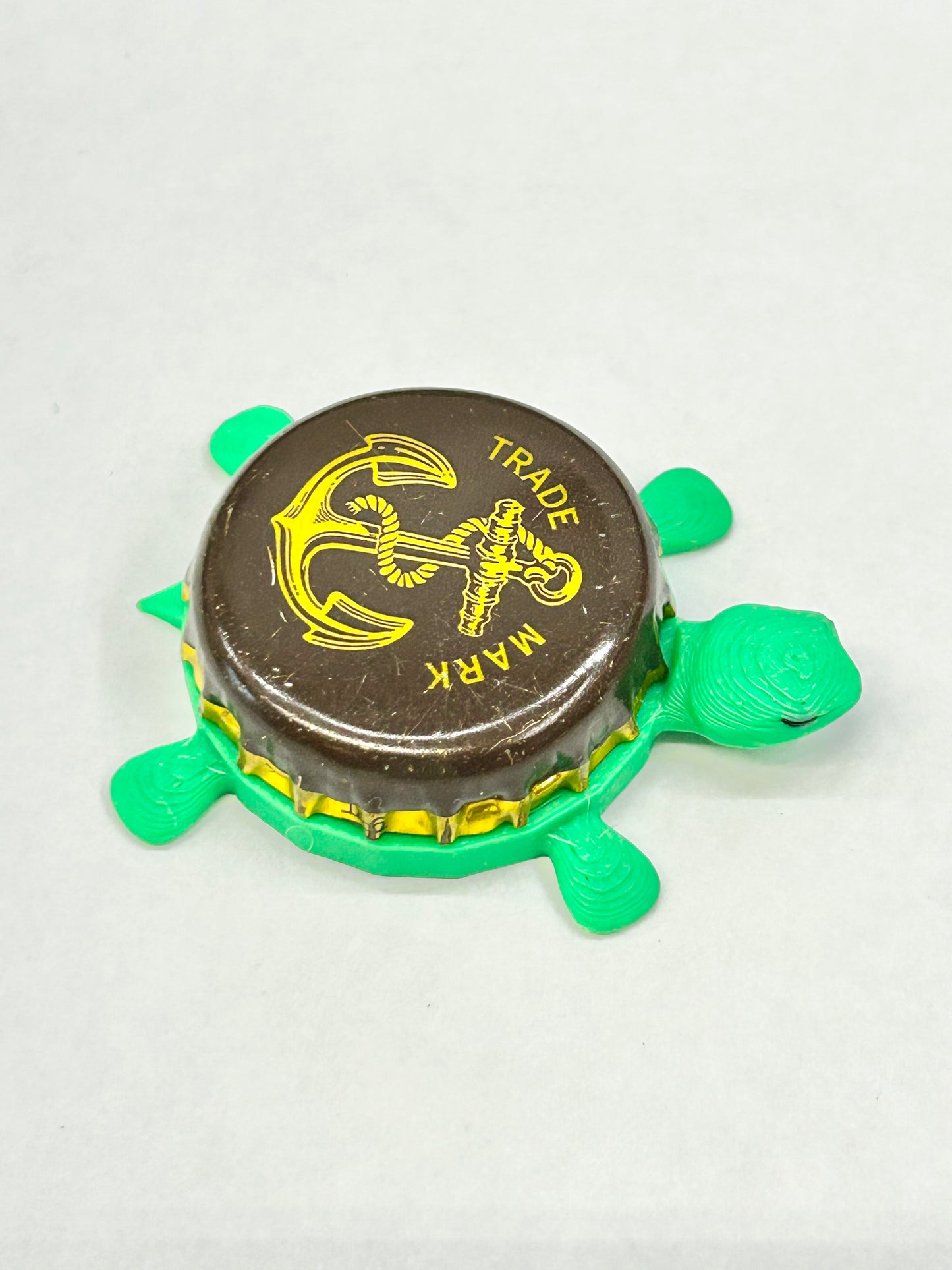 Anchor Brewing (Brown) - Bottle Cap Magnet Turtle