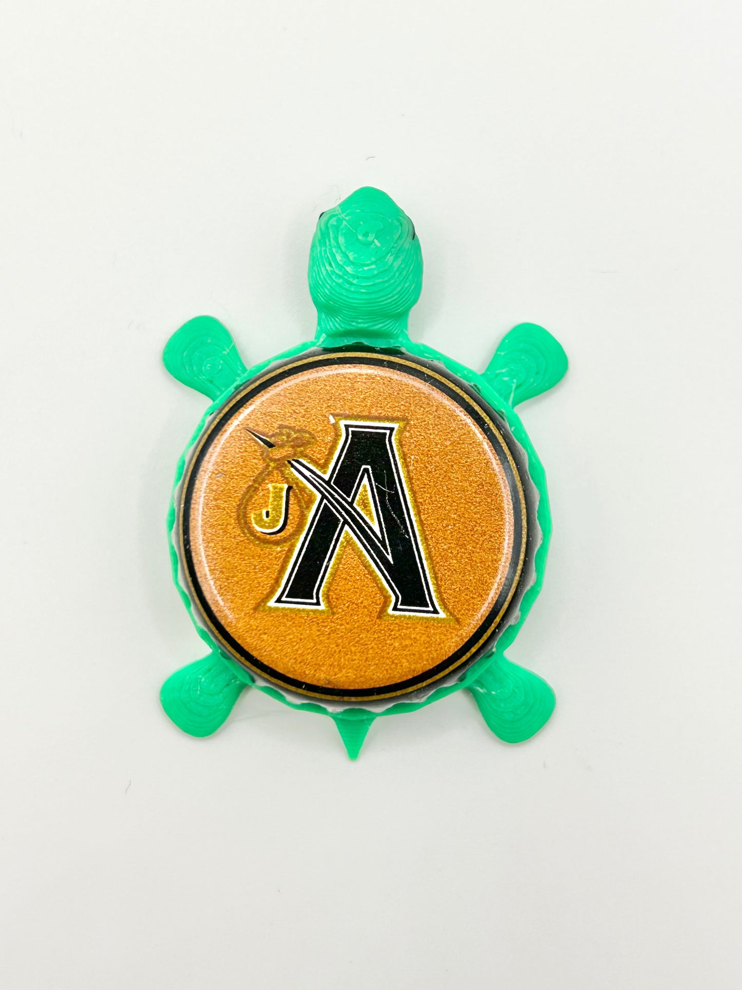 Johnny Appleseed Hard Cider (Orange) - Bottle Cap Magnet Turtle