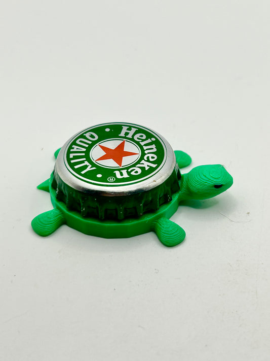 Heineken Quality (Green) - Bottle Cap Magnet Turtle Shell Shocked Art