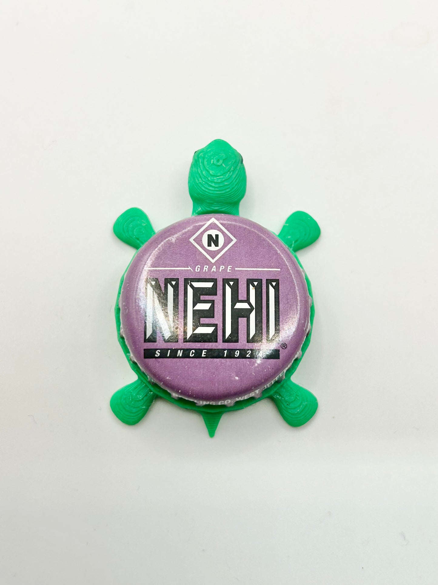 Nehi Grape Soda - Bottle Cap Magnet Turtle