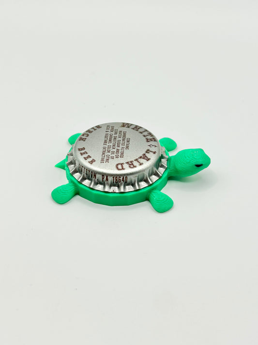 White & Laird Birch Beer - Bottle Cap Magnet Turtle