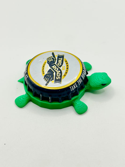 Two Roads Brewing - Bottle Cap Magnet Turtle