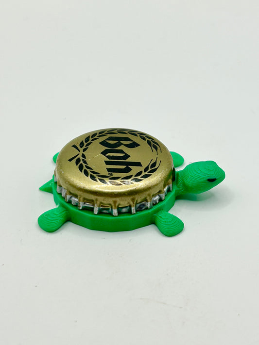 Boh (National Bohemian) - Bottle Cap Magnet Turtle Shell Shocked Art