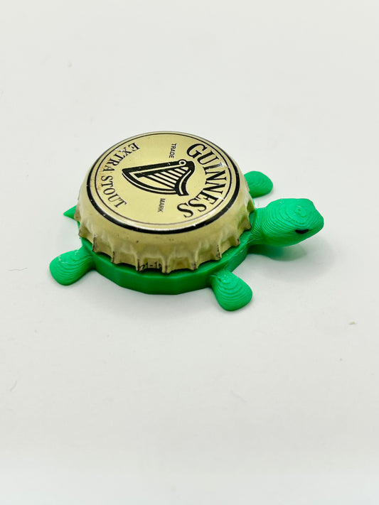 Guinness Extra Stout (Large Text) - Bottle Cap Magnet Turtle