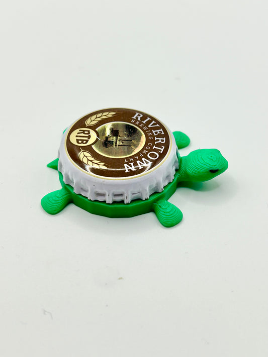 Rivertown Brewing - Bottle Cap Magnet Turtle