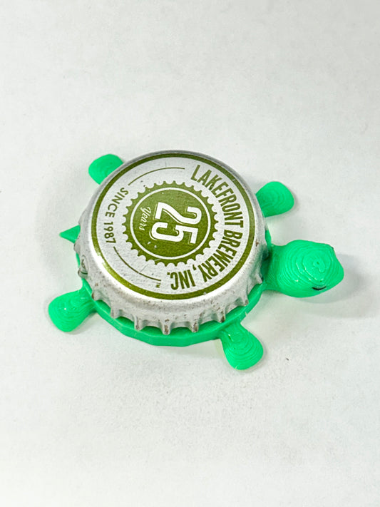 Lakefront Brewery (25 Year Anniversary) - Bottle Cap Magnet Turtle