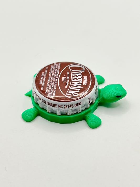 Cheerwine (Maroon) - Bottle Cap Magnet Turtle