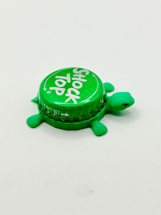 Shock Top (Green, Text Only) - Bottle Cap Magnet Turtle