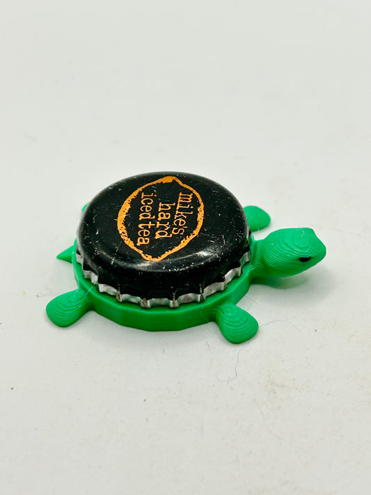 Mikes Hard Iced Tea - Bottle Cap Magnet Turtle Shell Shocked Art