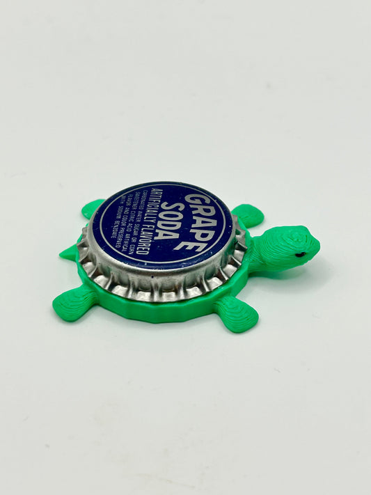 Grape Soda - Bottle Cap Magnet Turtle Shell Shocked Art