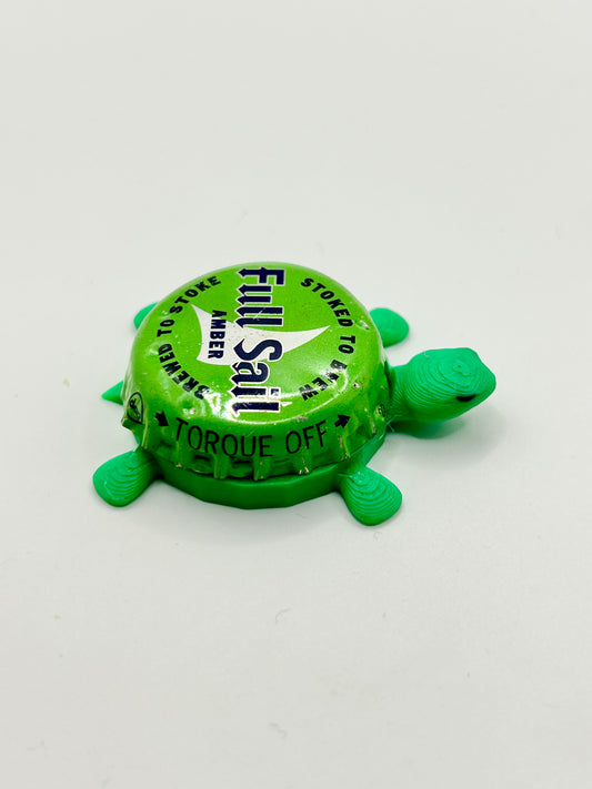 Full Sail Amber (Green) - Bottle Cap Magnet Turtle