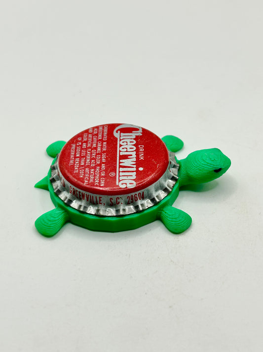 Cheerwine (Vintage Red) - Bottle Cap Magnet Turtle Shell Shocked Art