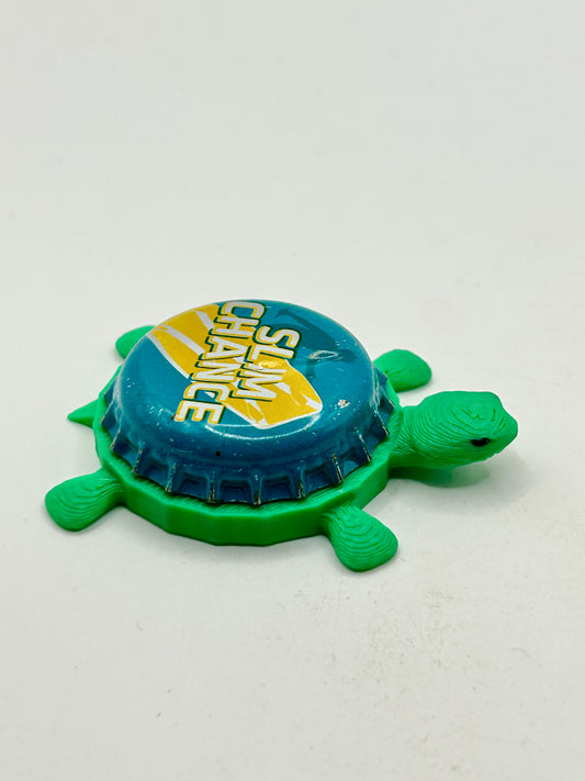 Red Hook Slim Chance Light Ale - Bottle Cap Magnet Turtle Shell Shocked Art