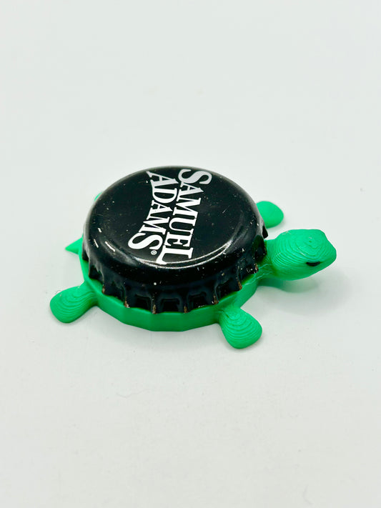 Samuel Adams (Black and White) - Bottle Cap Magnet Turtle