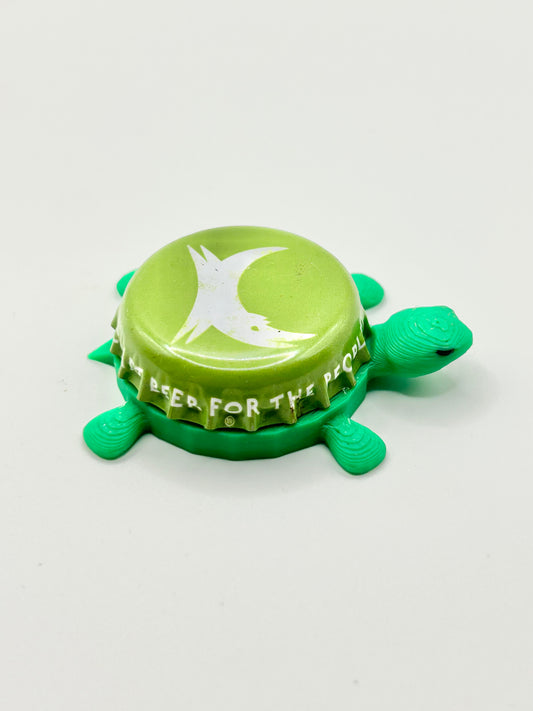 Brew Dog (Green) - Bottle Cap Magnet Turtle