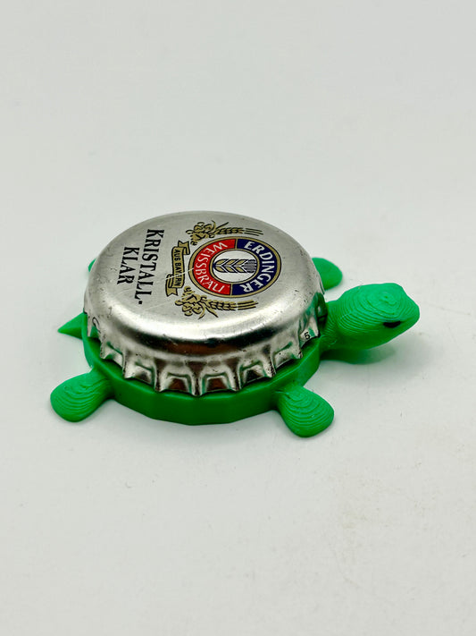 Erdinger Kristall-Klar - Bottle Cap Magnet Turtle Shell Shocked Art