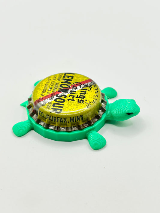 King’s Court Lemon Sour (Vintage) - Bottle Cap Magnet Turtle